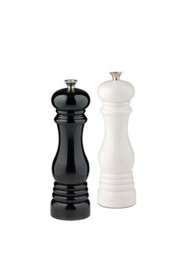 Le Creuset Black and White Ceramic Salt & Pepper Mill Set